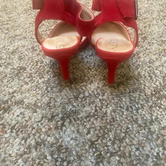Sole Society Olivia Red Suede heels size 5 NWOT - Picture 5 of 8